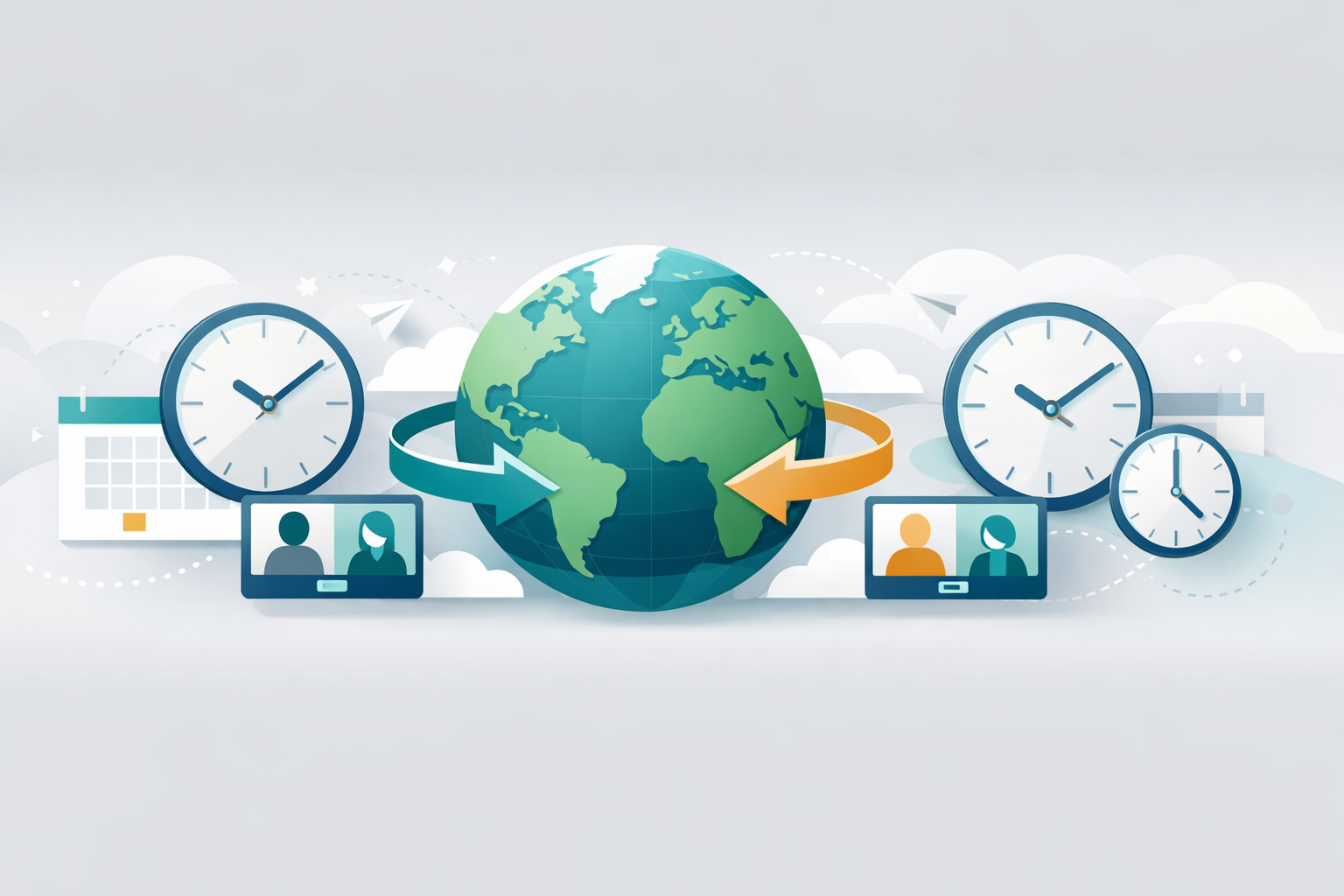 時差・海外調整の負荷（イメージ）