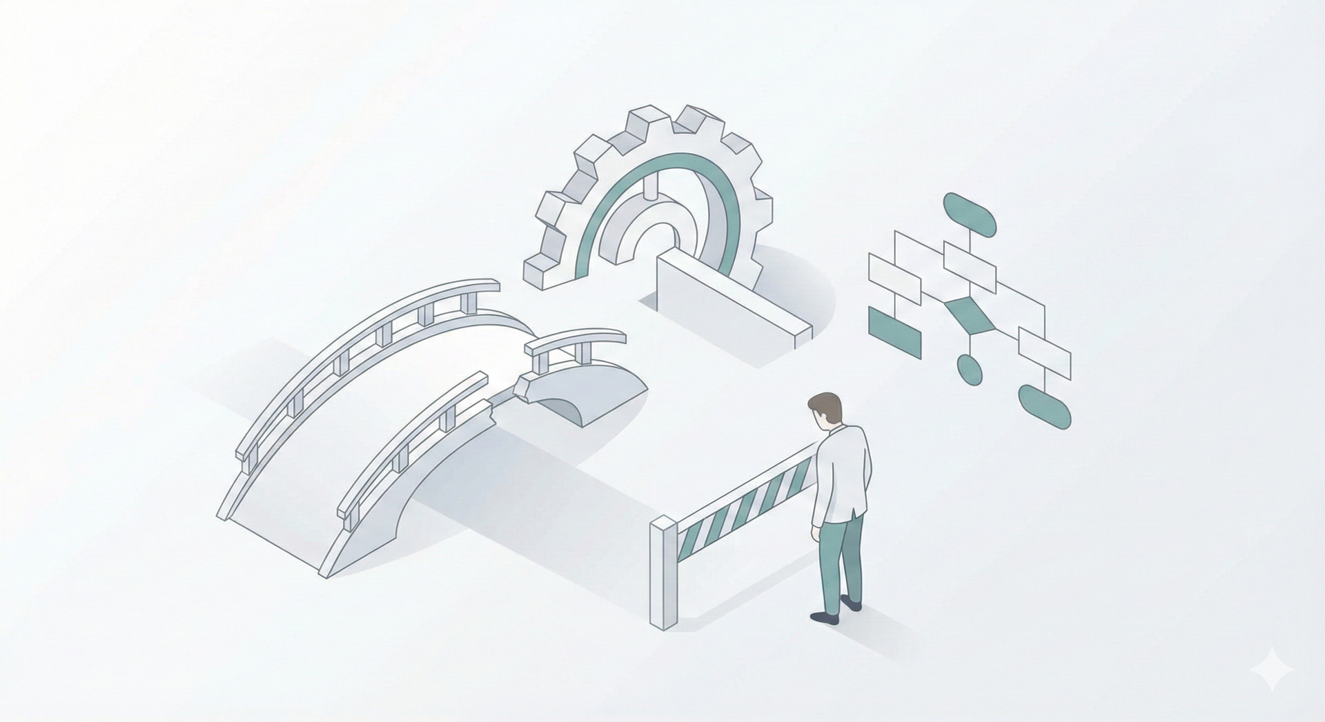 PoC止まりで業務利用できない(イメージ)